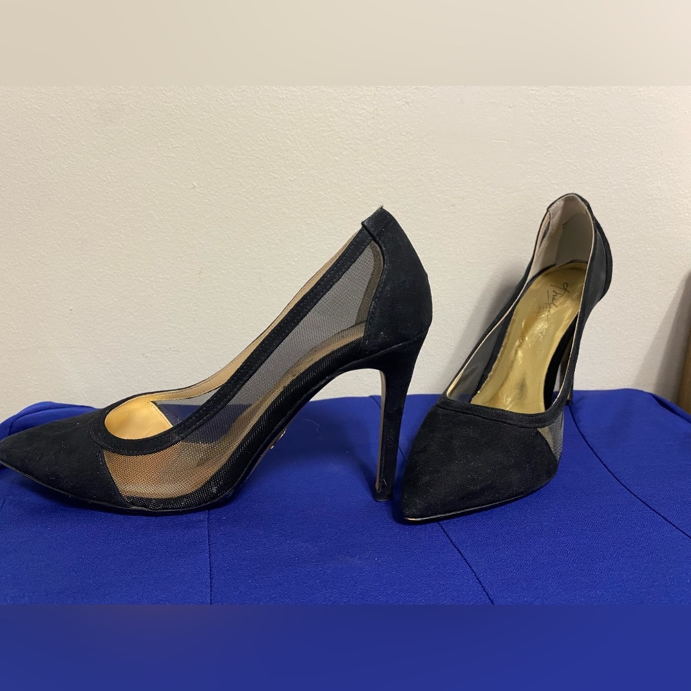 Thalia Sodi black suede/mesh heels